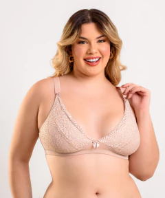 Cod:3819 - SUTIÃ AMAMENTAÇÃO PLUS SIZE MICROFIBRA E RENDA - loja online