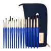 GOLDEN TRIANGLE EYES ONLY COMPLETE 15PC. BRUSH SET WITH POUCH