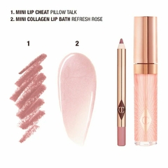 Mini Glossy Pink Lip Gloss + Lip Liner Set - comprar en línea