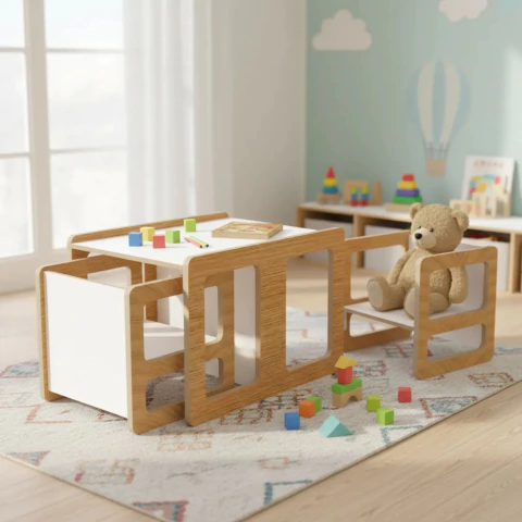 Mesa y sillas montessori evolutiva