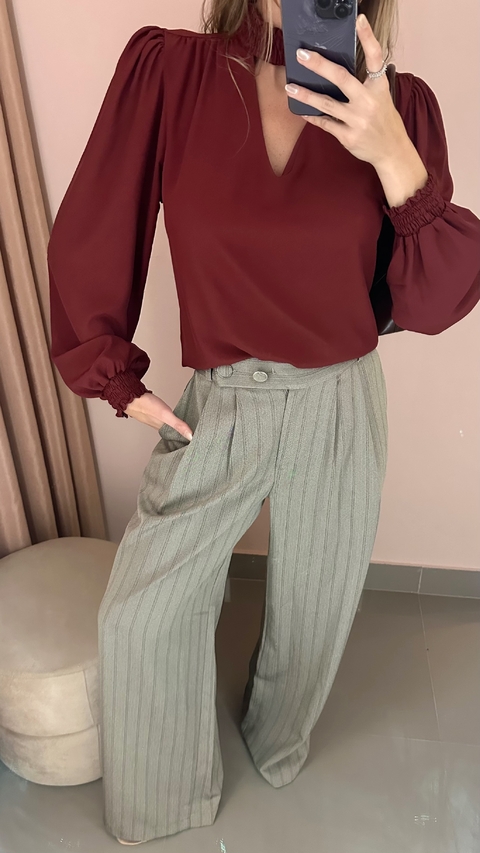 Calça risca de giz - comprar online