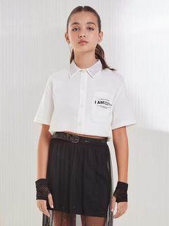 Camisa Cropped Off White I Am Authoria
