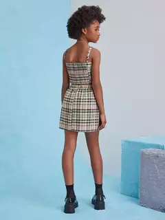 Saia Xadrez Com Pregas I Am Authoria - Bolhinhas de Sabão