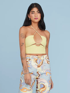 Cropped Alfaiataria Amarelo Authoria