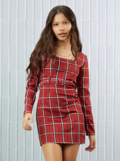 VESTIDO XADREZ VERM I AM AUTHORIA - loja online