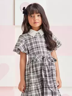 Imagem do Vestido Xadrez Com Laço Momi
