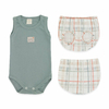 CONJUNTO BODY REGATA COM COBRE FRALDAS SUED MINI & CO