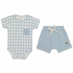 CONJUNTO BODY COM BOLSINHO E SHORTS BARRA VIRADA MINI & CO