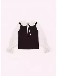 Blusa Cotton Manga e Gola Algodão Preto Pituchinhus - loja online