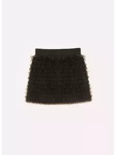 Saia Short Rib Frufru Tule Preto Pituchinhus - loja online