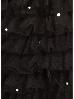 Imagem do Saia Short Rib Frufru Tule Preto Pituchinhus
