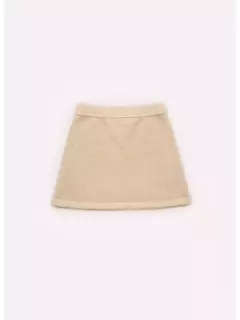 Saia Short Tricot Shine Dourado Pituchinhus