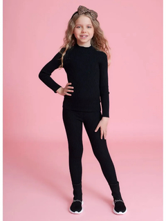 Blusa Básica Tricot Sem Costura Canelada Pituchinhus