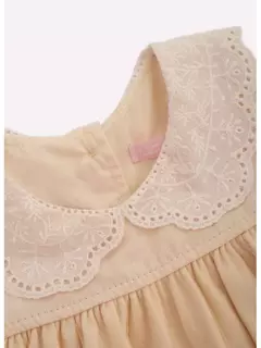VESTIDO ALGODÃO SAIA TULE BABADOS COM CALCINHA PITUCHINHUS