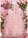VESTIDO BABADOS TULE LAÇO CRISTAL COM CALCINHA PITUCHINHUS