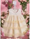 VESTIDO ALGODÃO SAIA TULE BABADOS COM CALCINHA PITUCHINHUS