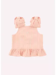 Blusa Algodão Laço Xadrez Pituchinhus - comprar online
