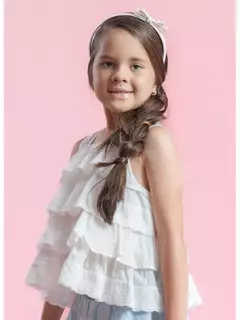 BLUSA ALGODÃO BABADOS BRODERI GUIPIR BORDADO PITUCHINHUS