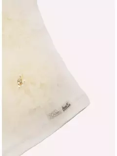 BLUSA CROPPED MAXI FLORES TULE BORDADOS PITUCHINHUS - Bolhinhas de Sabão
