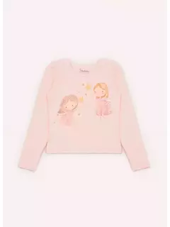 Blusa Cotton Serigrafia Fadinhas Saia Tule na internet