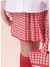 SAIA TRICOT PIED DE POULE PREGA VERMELHA - comprar online