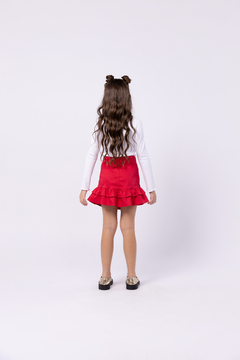 Blusa em Malha Canela Branca Um Mais Um - comprar online
