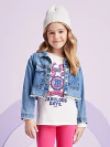 Jaqueta Jeans Com Strass Momi