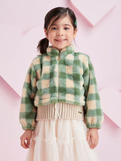 Casaco Pelo Tricot Xadez Momi