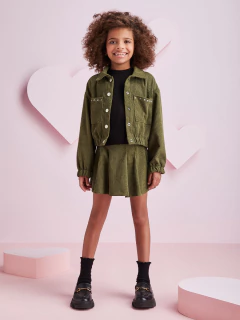 Jaqueta Bomber Veludo Cotelê Verde Cargo Momi - loja online