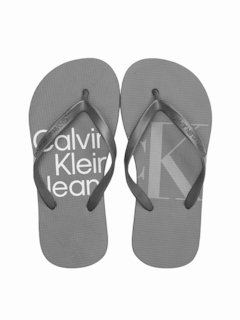 CHINELO CKJ SILK LOGO BASICO COM CK PRETO CALVIN KLEIN