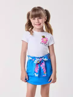 CONJUNTO T-SHIRT E SHORT - Bolhinhas de Sabão