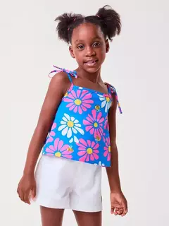 CONJUNTO AZUL FLORAL COM ABELHINHA - Bolhinhas de Sabão