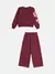 Conjunto Infantil Menina Bimbi de Moletom Bordo com Flores na internet