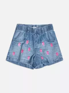 SHORTS JEANS BORDADO MORANGOS MOMI - comprar online