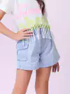 Shorts Jeans Com Bolso Cargo Momi