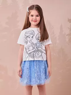 CONJUNTO BLUSA E SAIA FROZEN - comprar online