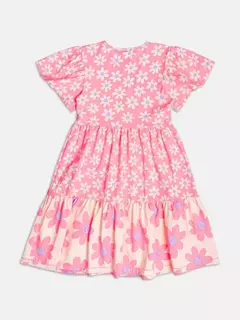 Vestido Rosa Neon Floral na internet