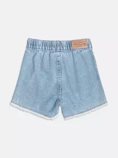 SHORTS JEANS APLIQUE FLORZINHA - Bolhinhas de Sabão