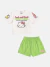 Conjunto Infantil Feminino Hello Kitty e Friends Blusa Pérola e Shorts Verde Abacate - comprar online