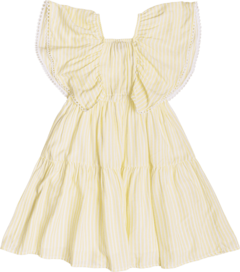 VESTIDO LISTRADO COM RENDINHA MOMI - comprar online