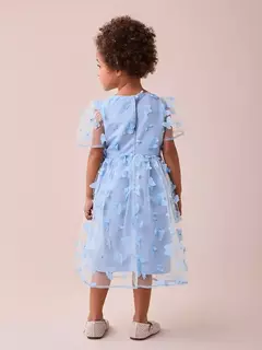 VESTIDO DE TULE BORBOLETAS AZUL na internet