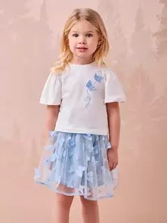 CONJUNTO BLUSA E SAIA BORBOLETAS - comprar online