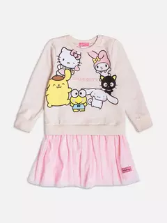 VESTIDO ML HELLO KITTY AMIGOS BEGE - comprar online