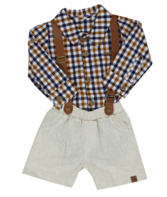CONJUNTO CAMISA COM SHORTS COM SUSPENSORIO GROW UP
