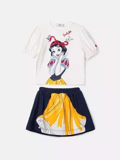 CONJUNTO BLUSA E SAIA BRANCA DE NEVE na internet