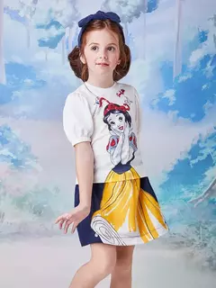 CONJUNTO BLUSA E SAIA BRANCA DE NEVE - comprar online