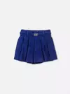 SHORTS SAIA VELUDO CANELADO AZUL ROYAL - comprar online