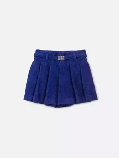 SHORTS SAIA VELUDO CANELADO AZUL ROYAL - comprar online