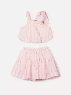 CONJUNYO BLUSA BALONE E SAIA ANIMÊ - Bolhinhas de Sabão