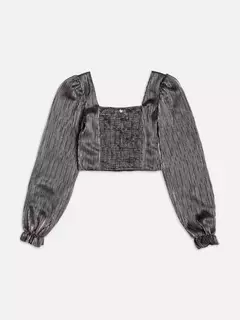 Blusa Grafite Com Brilho I Am Authoria - Bolhinhas de Sabão